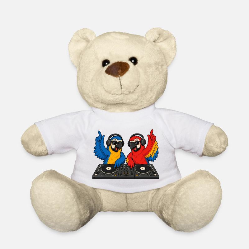 Parrots DJ Duo - Teddy Bear - white