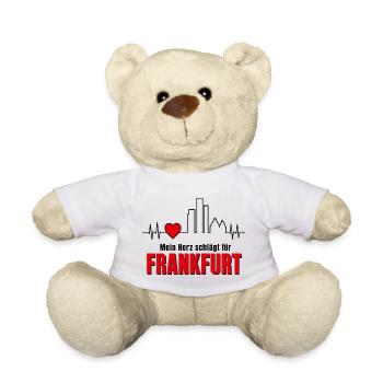 Mein Herz schlägt für Frankfurt - Teddy - Weiß - Vorne