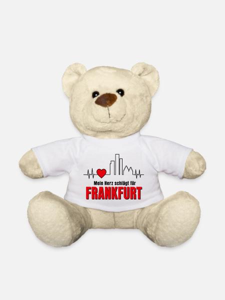 Mein Herz schlägt für Frankfurt - Teddy - Weiß