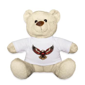 Aigle rouge dans la conception de vols en tempête - Nounours - blanc - Devant