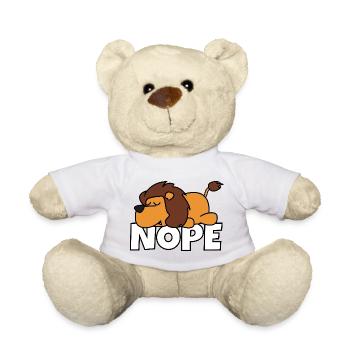 Fauler Löwe Nope Not Today Faulpelz Safari Afrika - Teddy - Weiß - Vorne