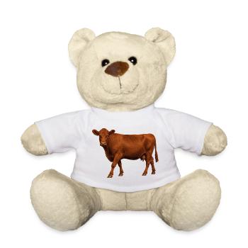 Vache Red Angus - Nounours - blanc - Devant