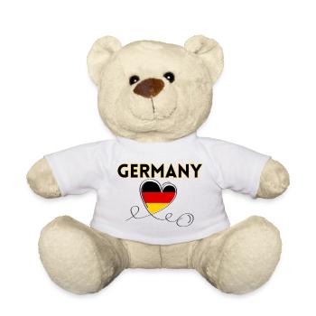 Germany German Football Soccer Ball Travel Retro - Nounours - blanc - Devant