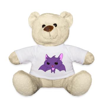 Little Bat – Niedlich Dunkel - Teddy - Weiß - Vorne