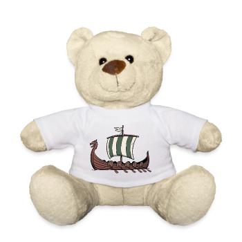 Wikinger Schiff - Teddy - Weiß - Vorne