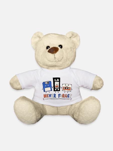 Nostalgie drôle - Monstres technologiques rétro des années 90 pour enfants mignons - Nounours - blanc