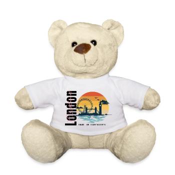 Vintage_London_Skyline_Retro_Sunset_Edition - Nounours - blanc - Devant