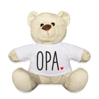 ❤️ Grandpa – Loving Text Design - Teddy Bear - white - Front