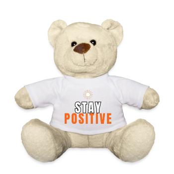 Citation motivante pour rester positive - Nounours - blanc - Devant