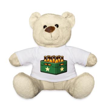 Bierkiste, Kasten Bier  - Teddy - Weiß - Vorne
