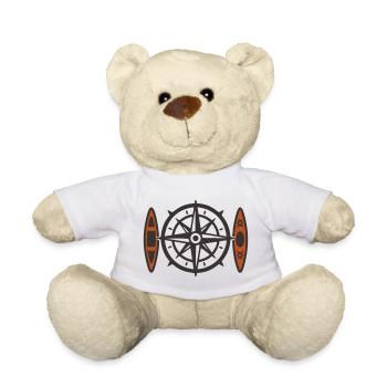 Canoe Kayak Compass Icon - Teddy Bear - white - Front