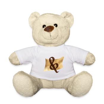 Éventet d’or sur parchemin - Nounours - blanc - Devant