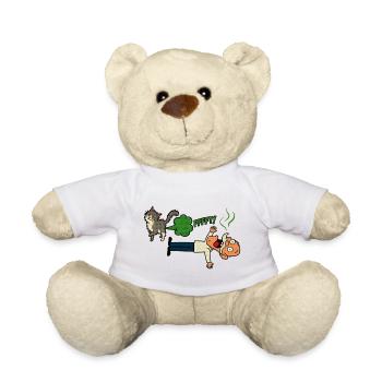 Un pet de chat secoue le maître - Nounours - blanc - Devant
