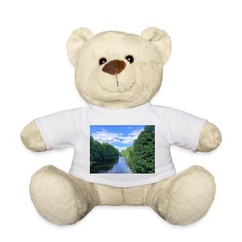 Tranquil River Amid Verdant Trees - Teddy Bear - white - Front