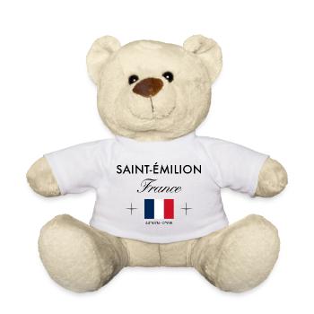 Saint Emilion Frankreich Koordinate Reise Souvenir - Teddy - Weiß - Vorne