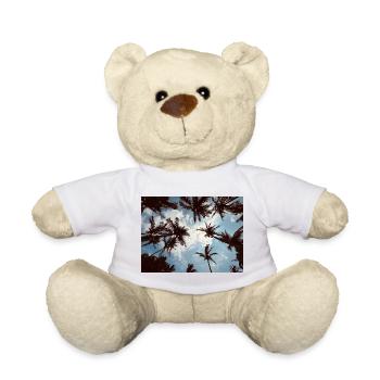 Perspective des palmiers tropicaux - Nounours - blanc - Devant