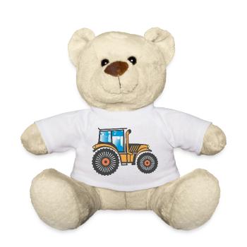 Conception agricole tracteur - Nounours - blanc - Devant