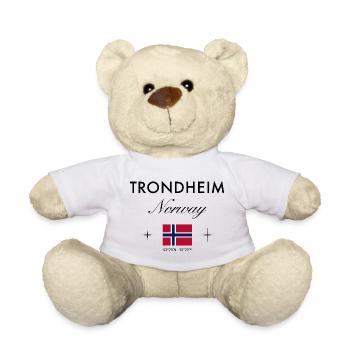 Coordonnées de Trondheim Souvenir de voyage - Nounours - blanc - Devant