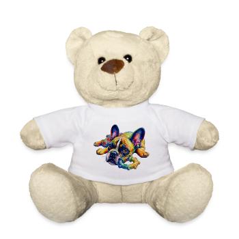 Frenchie: Ich will einfach spielen - Teddy - Weiß - Vorne
