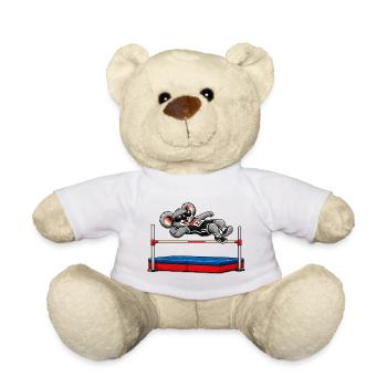 Cute koala in high jump - Teddy Bear - white - Front