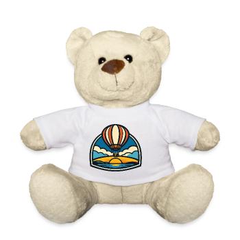 Sonnenaufgang Ballon über Meer - Teddy - Weiß - Vorne