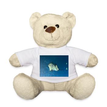 Deep Sea Manta in the Blue Ocean - Teddy Bear - white - Front
