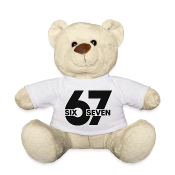 67 Six Seven – Minimal Streetwear Design - Teddy - Weiß - Vorne