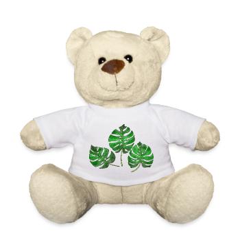 leaves - Teddy Bear - white - Front