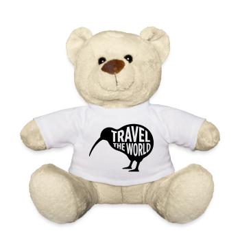 Kiwi Vogel Travel The World – Lustiges Reisen - Teddy - Weiß - Vorne
