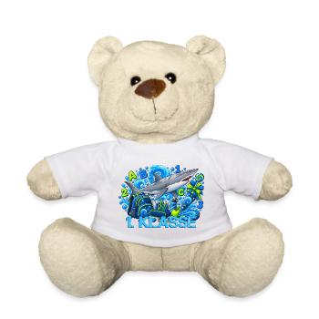 Schulstart 1. Klasse mit Hai Grundschule - Teddy - Weiß - Vorne