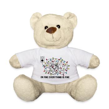 'm Fine Everything Is Fine Weihnachten Humor - Teddy - Weiß - Vorne