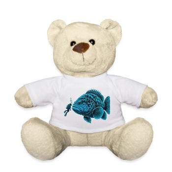 Giant Grouper Fish Booping a Scuba Diver - Teddy - Weiß - Vorne