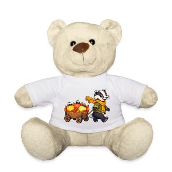 Dachskind mit buntem Blätterlichterwagen - Teddy - Weiß - Vorne