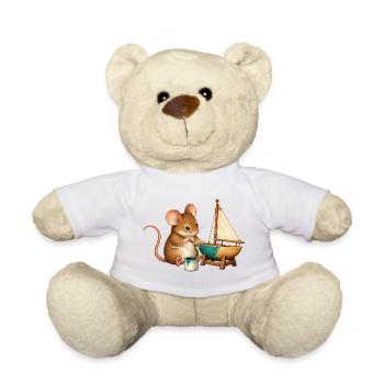 Maus baut ein Modellsegelboot - Teddy - Weiß - Vorne