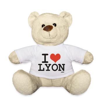 i love Lyon - couleurs personnalisables - Nounours - blanc - Devant