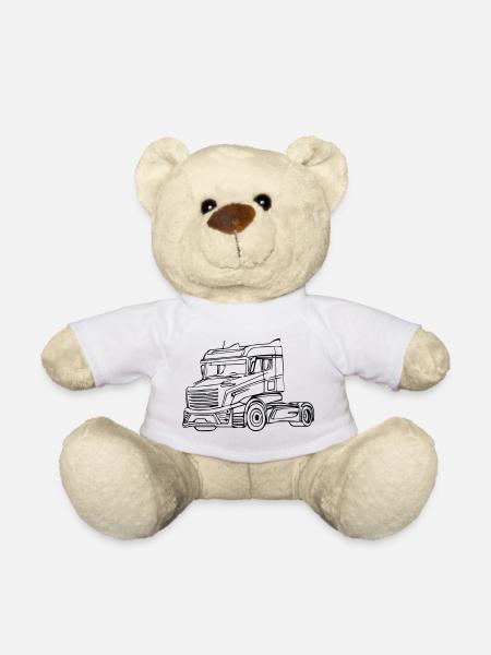 Truck Brummi - Teddy Bear - white