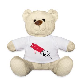 A brush with color - Teddy Bear - white - Front