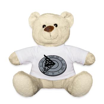 horloge montre clock time hourglass sabuhr140 - Nounours - blanc - Devant