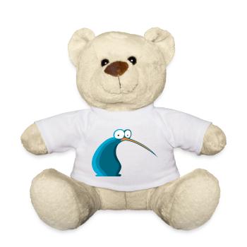 Bird Cartoon of New Zealand Kiwi - Teddy Bear - white - Front