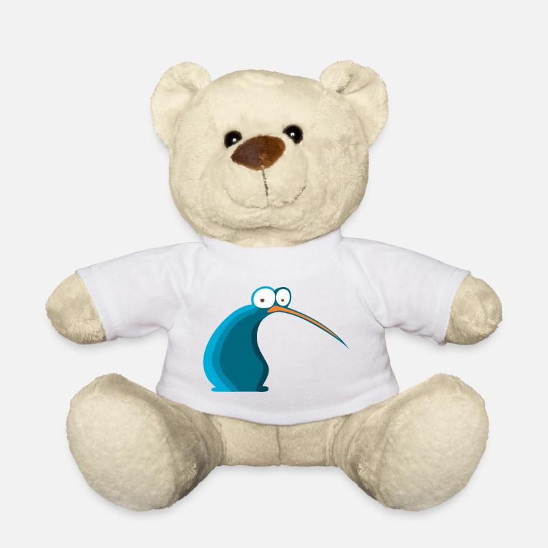 Vogel-Karikatur von Neuseeland-Kiwi - Teddy - Weiß