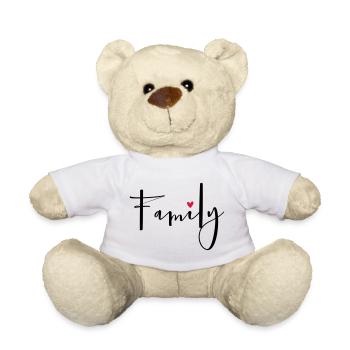 Family Heart Love Community Gift - Teddy Bear - white - Front