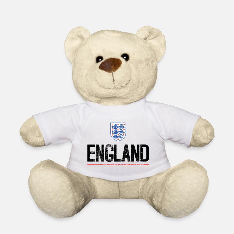 Retro vintage England flag - Teddy Bear - white