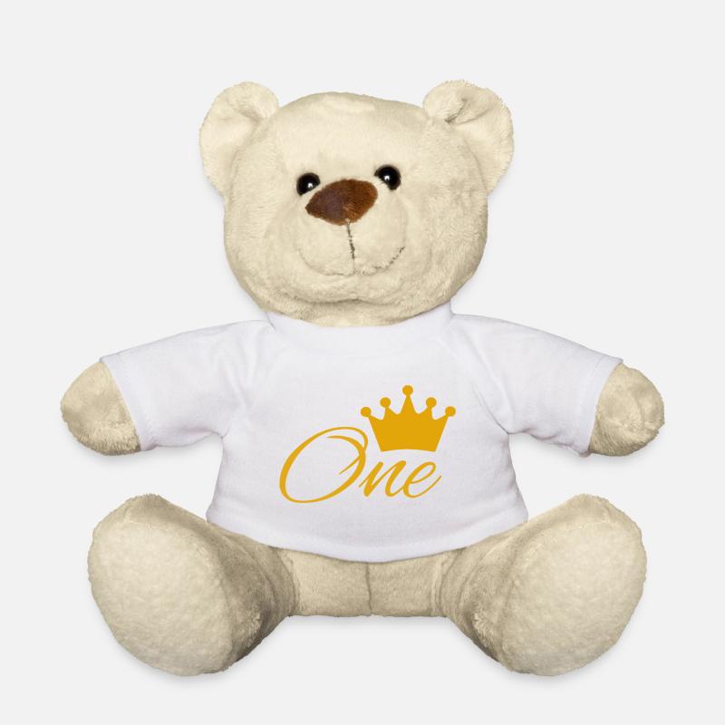 ''One'' - Teddy Bear - white