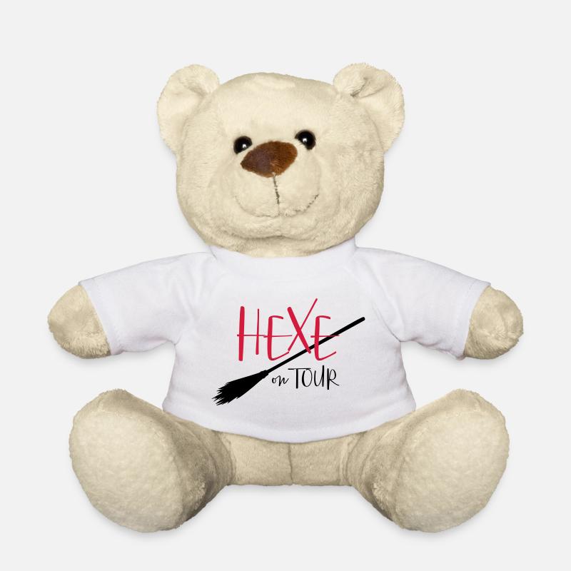 Hexe on tour - Party, Fasching, Halloween - Teddy - Weiß