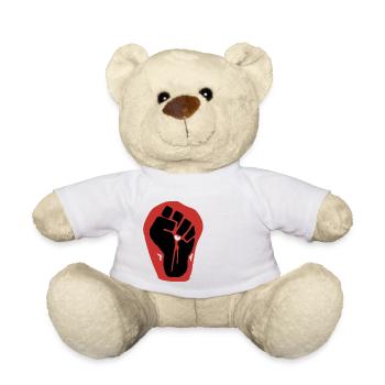 Le poing contre la violence haineuse La xénophobie nazie - Nounours - blanc - Devant