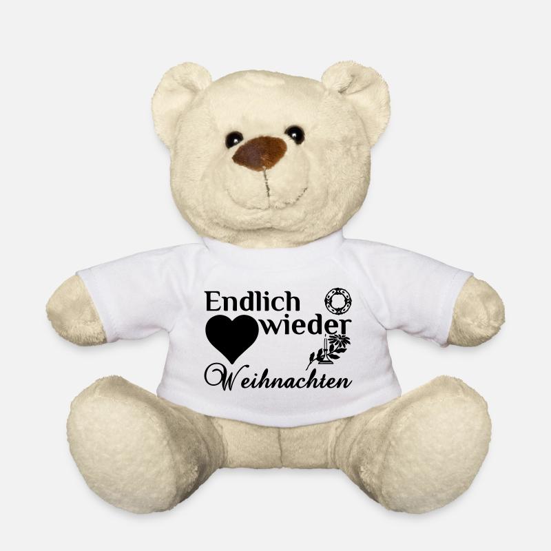 Weihnachten Winter Christmas Spruch Geschenk - Teddy - Weiß