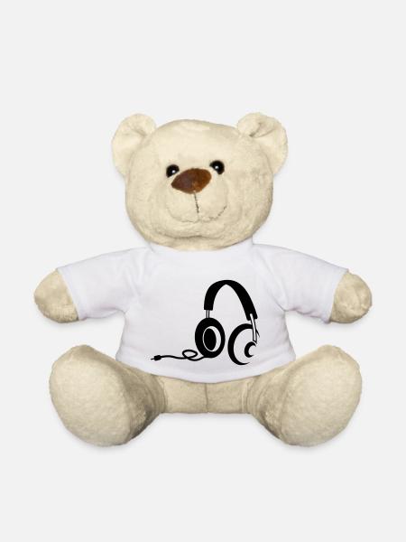 headphones - Teddy Bear - white