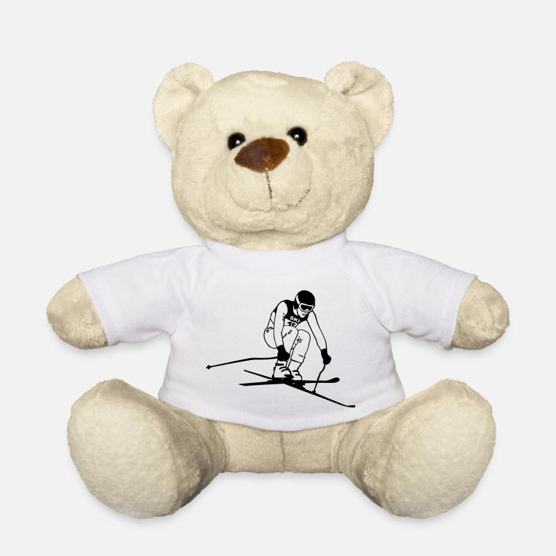 ski - alpine - apres - abfahrt - Teddy - Weiß