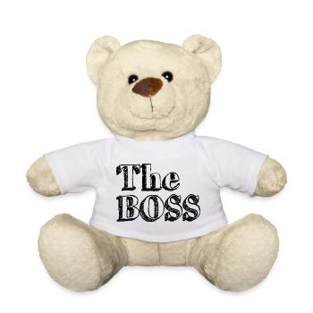 The Real Boss (1) - Teddy Bear - white - Front