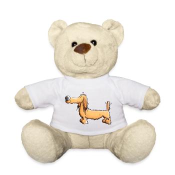 Cute Dachshund - Teddy Bear - white - Front